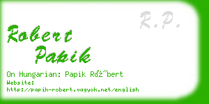 robert papik business card